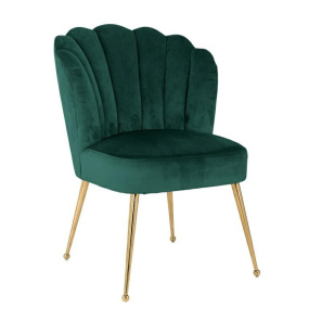 RICHMOND krzesło PIPPA GREEN - welur, podstawa złota