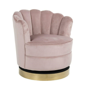 RICHMOND fotel obrotowy MILA PINK VELVET