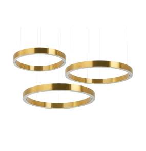 Lampa wisząca RING 40 + 60 + 60 złota na jednej podsufitce