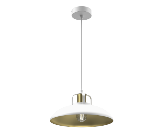 Lampa wisząca FELIX MLP7704 oprawa w kolorze bieli i złota MILAGRO