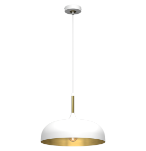 Lampa wisząca LINCOLN MLP8031 oprawa w kolorze bieli i złota MILAGRO