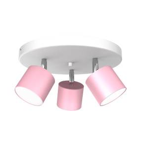 Plafon DIXIE MLP7612 oprawa w kolorze biało-różowym MILAGRO