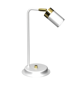 Lampa biurkowa JOKER MLP7536 oprawa w kolorze bieli i złota MILAGRO