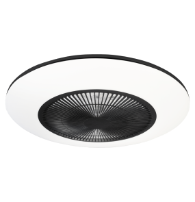 Plafoniera LED ARIA BLACK 38W  ML8335 nowoczesna lampa w kolorze czarnym, z wentylatorem i możliwością zmiany barwy światła MILAGRO + pilot