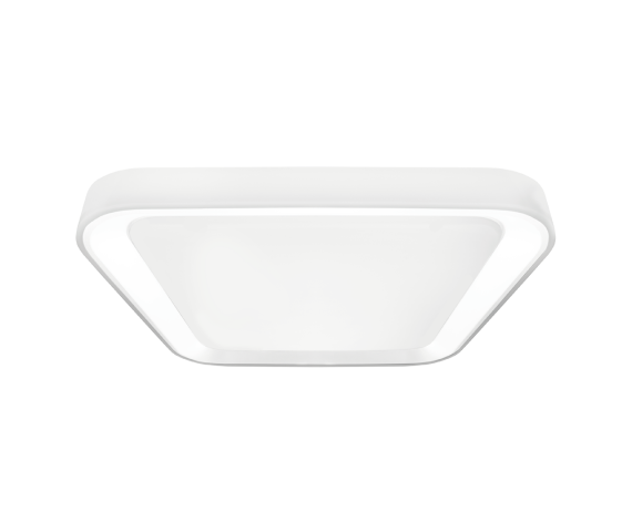 Plafon QUADRO WHITE 38W ML7928 nowoczesna oprawa w kolorze białym, z możliwością ściemniania i zmianą barwy światła + pilot MILAGRO
