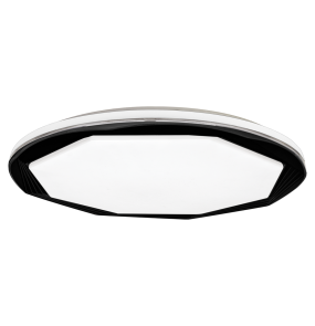 Plafon OPTIMA BLACK 52W LED ML7053 Ø480 mm czarny plafon z możliwością ściemniania i zmiany barwy światła + pilot MILAGRO