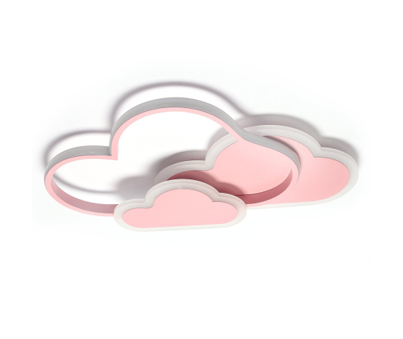 Lampa sufitowa dziecięca chmurki + pilot 58W DL-G07 różowa DL