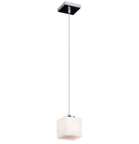 Lampa wisząca CUBI MD3014S chromowana oprawa z mlecznym kloszem MAXLIGHT