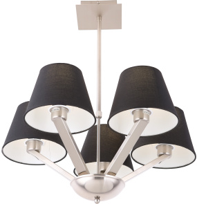 Lampa wisząca ORLANDO 5103/5A BK/NM oprawa w kolorze czarnym MAXLIGHT