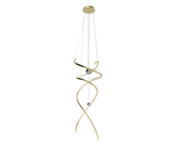 Lampa wisząca RITZ P0483D oprawa w kolorze złotym MAXLIGHT