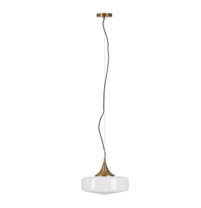 Lampa wisząca YAMA P0466 oprawa w kolorze złotym z mlecznym kloszem MAXLIGHT