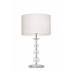 Lampa stołowa Rea RLT93163-1W nowoczesna oprawa w kolorze srebrnym z białym abażurem ZUMA LINE