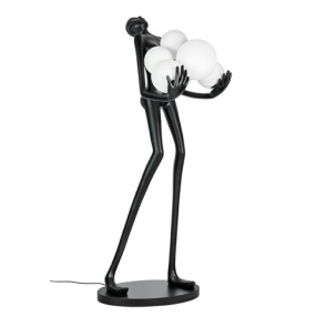 Lampa podłogowa FEMME czarna sylwetka dekoracyjna nowoczesna