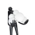 Lampa podłogowa FEMME czarna sylwetka dekoracyjna nowoczesna Artemodo