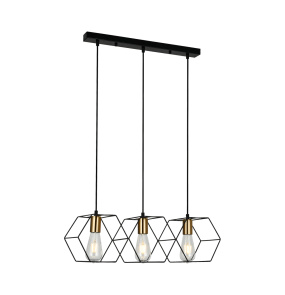 Lampa wisząca Aina PND-74889-3-BK oprawa w kolorze czarnym ITALUX