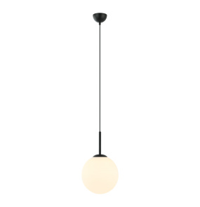 Lampa wisząca Deore PND-5578-1M-BK oprawa w kolorze czarnym z mlecznym kloszem ITALUX