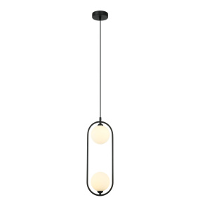 Lampa wisząca Lupus PND-3965-2-BK oprawa w kolorze czarnym ITALUX