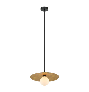 Lampa wisząca Malor PND-4602-1-XL-GD oprawa w kolorze czerni i złota ITALUX