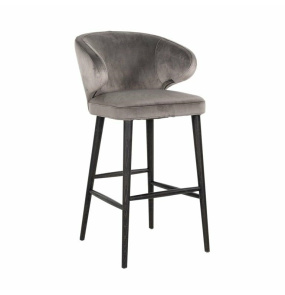 RICHMOND krzesło barowe INDIGO STONE 78 - welur