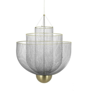 Lampa wisząca ILLUSION BICOLOUR 90 srebrna / złota