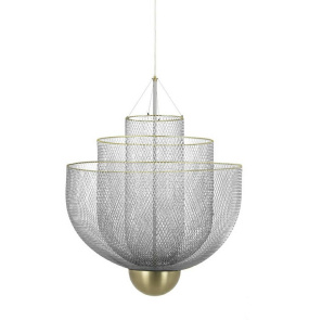 Lampa wisząca ILLUSION BICOLOUR 60 srebrna / złota