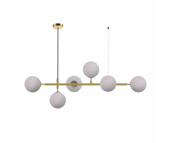 Lampa wisząca Alisa LP-005/6P WH oprawa w kolorze złotym LIGHT PRESTIGE