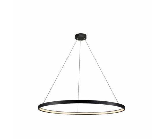 Lampa wisząca Ring LP-909/1P M BK oprawa w kolorze czarnym LIGHT PRESTIGE