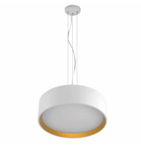 Lampa wisząca Hudson LP-043/1P WH/GD oprawa w kolorze bieli i złota LIGHT PRESTIGE