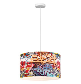 Lampa wisząca Graffiti Style LP-077/1P wielokolorowa oprawa LIGHT PRESTIGE