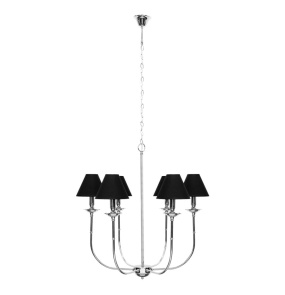 Żyrandol Glamour 6 LP-979/6P oprawa w kolorze czarnym LIGHT PRESTIGE