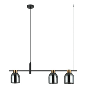 Lampa wisząca Servio PND-66892-3-BK-SG oprawa w kolorze czarnym ITALUX