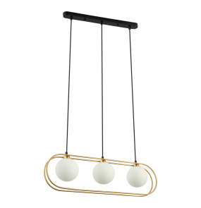 Lampa wisząca Grosetta PND-53423-3-GD oprawa w kolorze czerni i złota ITALUX