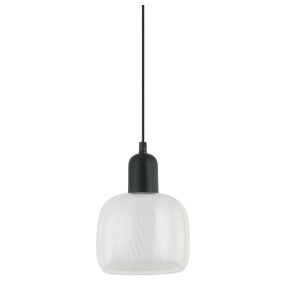 Lampa wisząca Lamezia PND-67594-1-BK+CL oprawa w kolorze czarnym ITALUX