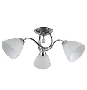 Lampa sufitowa Lugano PND-5643-3 chromowana oprawa z białymi kloszami ITALUX