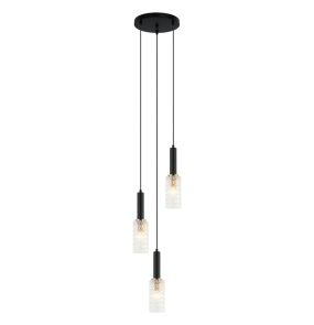 Lampa wisząca Perola PND-43363-3 BK+BR oprawa w kolorze czarnym z elementami złota ITALUX