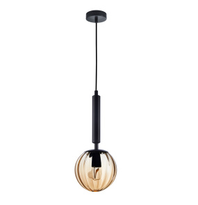 Lampa wisząca Ravena PND-2324-1 BK+AMB oprawa w kolorze czarnym ITALUX