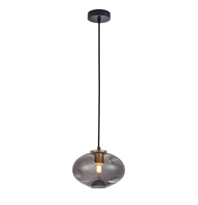 Lampa wisząca Hatella PND-112038-1-BRO+SG oprawa w kolorze czarnym z elementami miedzi ITALUX