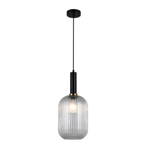 Lampa wisząca Antiola PND-5588-1L-BK+CL oprawa w kolorze czarnym ITALUX