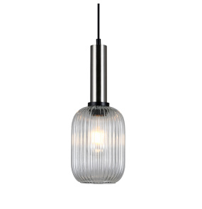 Lampa wisząca Antiola PND-5588-1L-SC+CL oprawa w kolorze srebrnym ITALUX