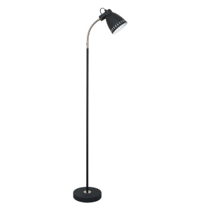 Lampa podłogowa Fastello ML-HN3093-BK+S.NICK oprawa w kolorze grafitowym z elementami srebra ITALUX