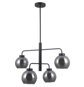 Lampa wisząca Poggi PND-28028-4D oprawa w kolorze czarnym ITALUX