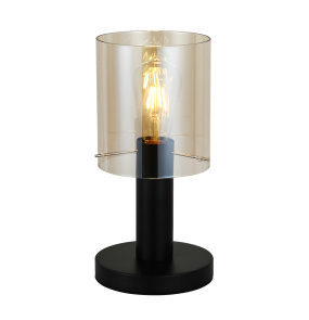 Lampa stołowa Sardo TB-5581-1-BK+AMB oprawa w kolorze czarnym ITALUX