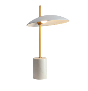 Lampa stołowa Vilai TB-203342-1-WH oprawa w kolorze bieli i złota ITALUX