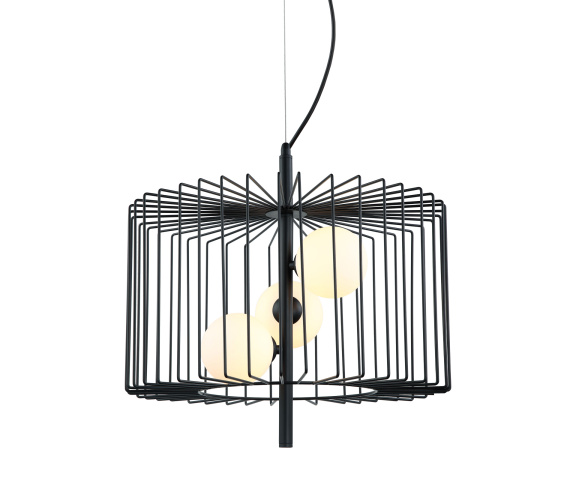 Lampa wisząca Daren MDM-3937/3 BK oprawa w kolorze czarnym ITALUX