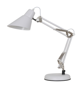 Lampa biurkowa Jason MT-HN2041 WH+S.NICK oprawa w kolorze białym z elementami srebra ITALUX