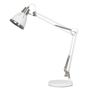 Lampka biurkowa Jesso MT-HN2145A WH oprawa w kolorze bieli i srebra ITALUX