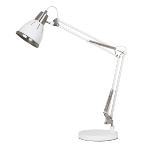 Lampka biurkowa Jesso MT-HN2145A WH oprawa w kolorze bieli i srebra ITALUX