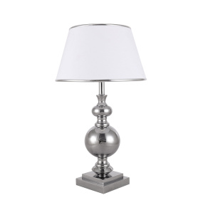 Lampa stołowa Letto TL-1825-1-CH chromowana oprawa z białym abażurem ITALUX