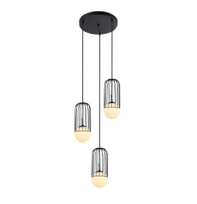 Lampa wisząca Matty MDM-3939/3 BK oprawa w kolorze czarnym ITALUX