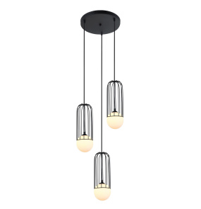 Lampa wisząca Simon MDM-3938/3 BK oprawa w kolorze czarnym ITALUX